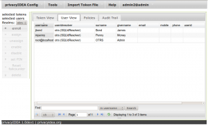 OTRS users now visible in privacyIDEA