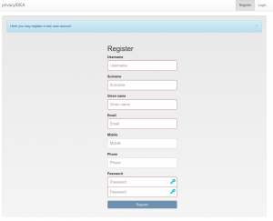 privacyIDEA allows user self registration. Users can create their own user account.